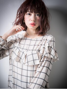 カバーヘア ブリス 川口(COVER HAIR bliss) 無造作カールの大人かわいい小顔ふわミディw川口10代/20代/30代