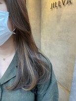 ナンバー ジルバ 立川(N° jillva) 顔周りレイヤー/韓国/イルミナカラー/グレーベージュ/前髪あり