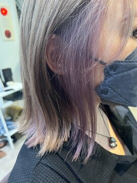 ルー(loup) シルバーラベンダー/インナーカラー/イヤリングカラー/ブリーチ