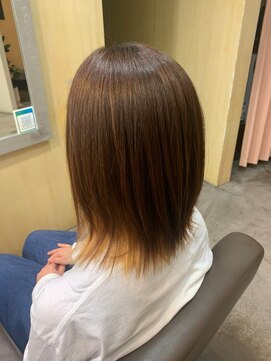 ナナナ パレナ 大津膳所店(nanana parena) インナーカラーオレンジ:美髪ミディアムくびれ★