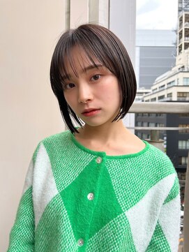 ノク(nok) ミニ ボブ_前髪マチルダボブピンクベージュ