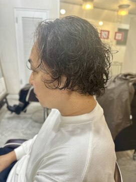 ソイクフ(SOY KUFU) MEN’S HAIR マッシュパーマアッシュブラックカルマパーマ