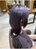 ペールパープル×裾カラー