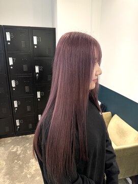 ヘアーブレイス(hair brace) 縮毛履歴ピンクラベンダーstylist聖斗