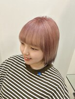 ノット 成田公津の杜(Knot)&nbsp;裾カラー ピンク×ダークブラウン stylistすずか