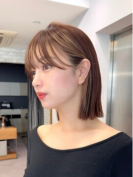 サンド 池袋(sand) 切りっぱなしボブ/メルティカラー