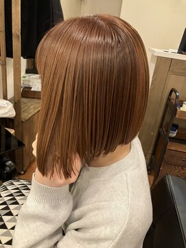 ブルーノ ヘアサロン(BRUNO. hair salon) オレンジベージュボブ
