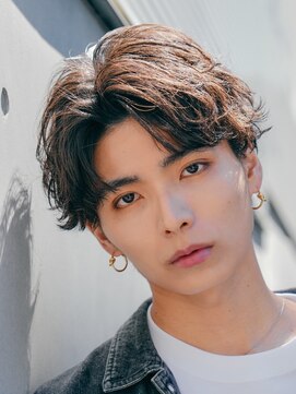 フィフス 仙台(fifth) 仙台フェザーショートメンズセンターパートフェザーパーマ毛流れ