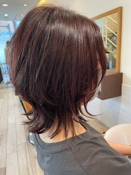 クラップス オル 金沢八景(CLAPS Ore) 金沢八景ショートボブ丸みショートイルミナカラー顔周りレイヤー