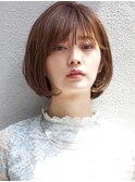 ボブ／インナーカラー／簡単スタイリング