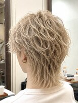 レボルトヘアー(R EVOLUT hair)&nbsp;ブロンドサーフカールメンズパーマブリーチパーマ波巻きウルフ