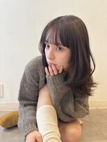 ユーフォリア 青山(Euphoria)&nbsp;ワンホンヘア前髪なしロングレイヤーシースルーぱっつん内巻き☆