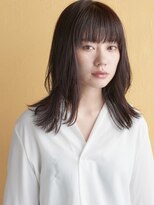 ミンクス 銀座店(MINX)&nbsp;オシャレ外ハネストレートヘア#モード#3Dカラー#ジグザグバング