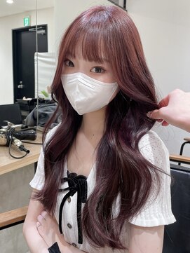 アイヴィー(IVY) 韓国ガーリー くびれヘア カシスピンクカラー