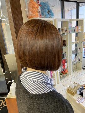 クオリス 上板橋店(QUALIS) レディース大人気ワンレンショートボブ【ピンクブラウン】