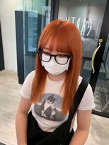 アース 前橋店(HAIR&MAKE EARTH)&nbsp;ビビットオレンジケアブリーチ艶アドミオ髪質改善