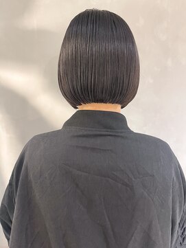 フィルムス 新宿(FILMS) 斜めバング/グレージュカラー/デザインカラー/シルキーベージュ