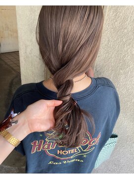 ガーデンヨコハマ(GARDEN YOKOHAMA) ロングオリーブベージュシアーブラウンイメチェン前髪ブリーチ