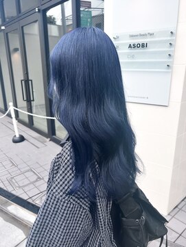 アソビ 表参道(ASOBI) ダブルカラー ブルージュ ネイビーブルー