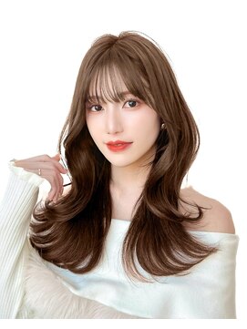 アマトウキョウ アユンチェ(AMA TOKYO×AYUNCHE) 韓国ヘア　2wayバング  レイヤーカット くびれヘア  顔周り/