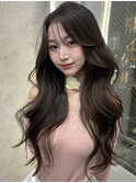 韓国ヘアヨシンモリ顔周りカット前髪カットロングレイヤーカット