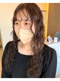 ロングパーマ　ナチュラルパーマ　レイヤーカット