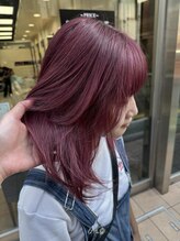 ウェーブス 大宮西口店(wave's) レディース/ブリーチカラー/ワインレッド 目黒