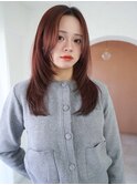ANGELICA  軽めレイヤー 秋っぽカシスレッド