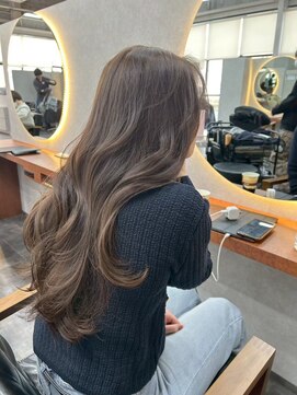 オズ 郡山駅前店(OZ) 大人女子の艶ブラウンロングで韓国風ベージュカラー郡山で人気◎