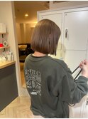デザインカラー切りっぱなしボブ11.09