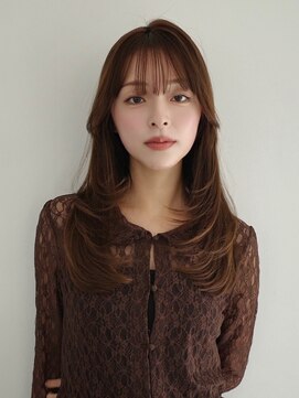 シエル バイ ケンジ 登戸 生田(CIEL by KENJE) 生田くびれレイヤー/透け感ブラウン