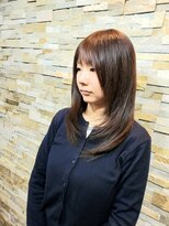 セレスト 心斎橋店(CELESTE)&nbsp;大人可愛い顔周りレイヤー×内巻きワンカールナチュラルミディ