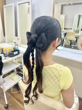 京都ヘアセット着付け専門サロン 夢館 五条店(yumeyakata) 大きなリボンへアアレンジ