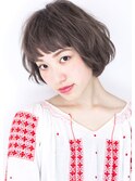 『 ナチュラルグレージュ × 外国人風 』小顔切りっぱなしボブ☆