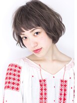 ヘアサロン ガリカ 表参道(hair salon Gallica) 『 ナチュラルグレージュ × 外国人風 』小顔切りっぱなしボブ☆