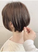大人かわいい小顔丸みのあるショートボブ 20代30代40代 横浜