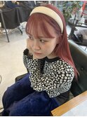 ハイトーン　ピンクオレンジ　ウェットスタイリング　大須