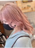 【心斎橋】ケアブリーチダブルカラー☆くすみピンクベージュ
