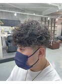 くるくるパーマ×マッシュ
