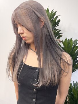 ピープスアンドスー 表参道 渋谷(Peeps&Suu.) ケアブリーチ1回アッシュグレージュバレイヤージュ