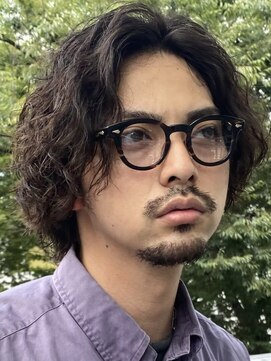 エリマ  茅ヶ崎(elima) センターパート波巻きパーマ波巻きスパイラルパーマメンズヘア