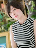 オリーブグレージュ大人ボブ束感ショートc5戸田公園30代40代50代