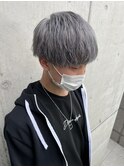 マッシュスタイル× シルバーカラー
