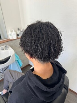 エイト(AITE) ダークアッシュ/アッシュブラック/カルマパーマ/ベリーショート