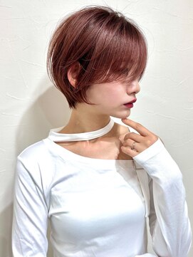 ルアン 上通り(ruen) 大人丸みショート レッドブラウン 熊本ショート 髪質改善