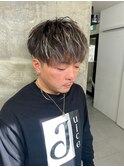 波巻きツイストスパイラルパーマ/フェザーパーマ/眉毛/メンズ