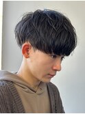黒髪マッシュナチュラルマッシュメンズヘア韓国ツーブロック