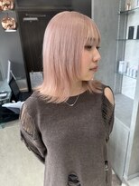 ジルバイジゼル(JILL by GiseL)&nbsp;ホワイトピンク×ムラ修正ブリーチ