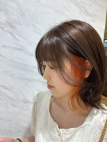 エアー 福岡(AIR)&nbsp;ちらっと見えるオレンジが可愛いインナーカラー