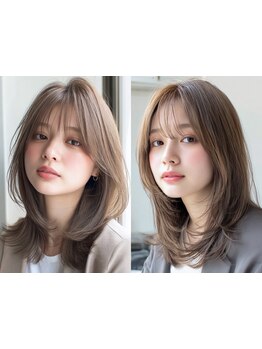 【天神駅徒歩3分】カット+カラー￥5,500~自然体に映えるレイヤーカット×透明感カラーが10代20代に大人気◎